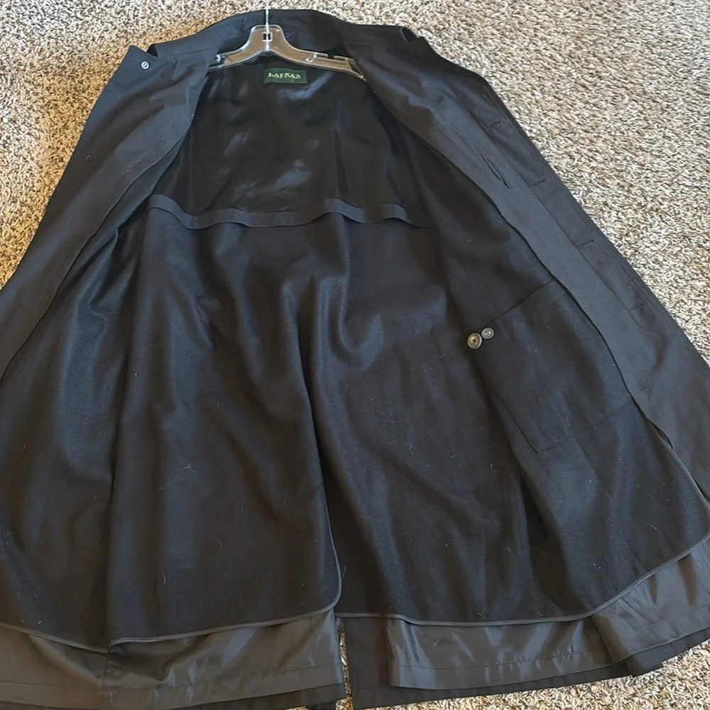 Lauren‎ Ralph Lauren Men’s Black Tie Belted Trench Coat Size 48